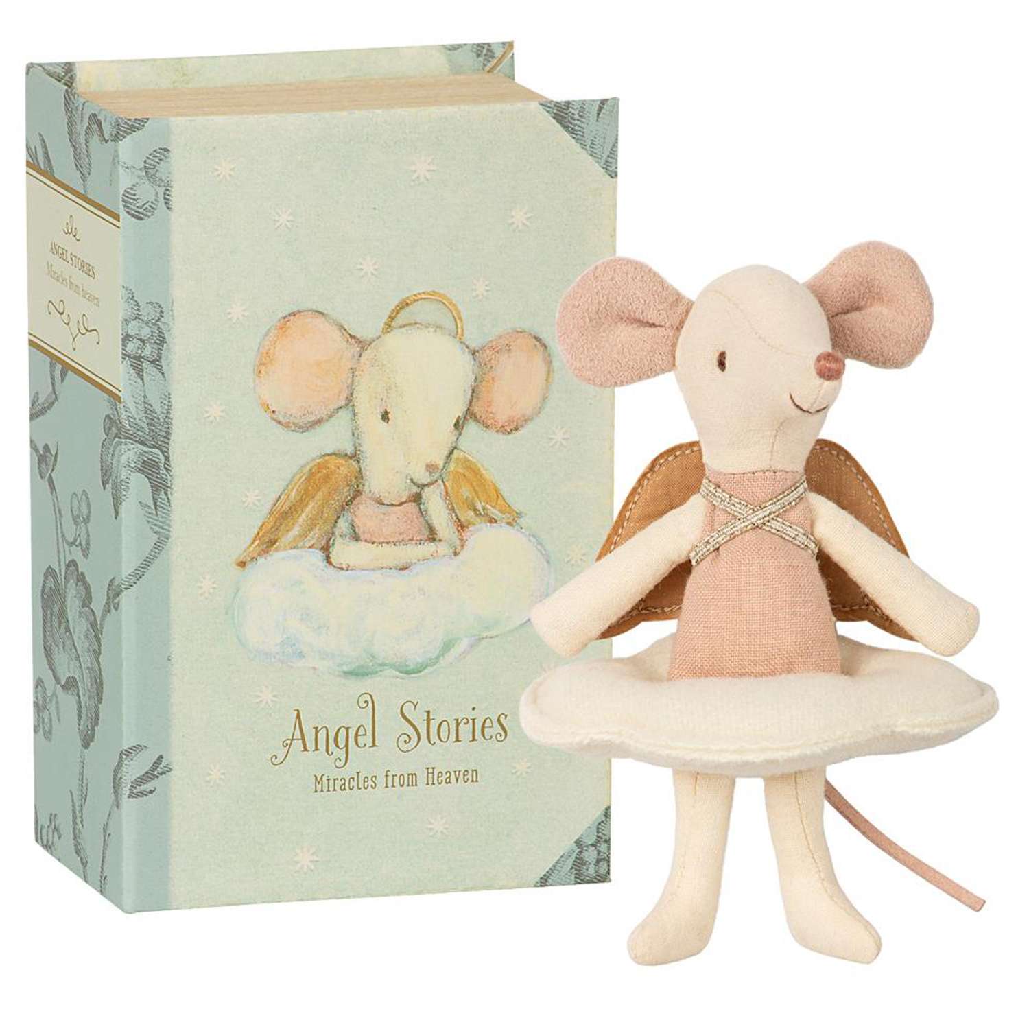 Мягкая игрушка Maileg Мышка старшая сестра Ангел в книге - фото 1