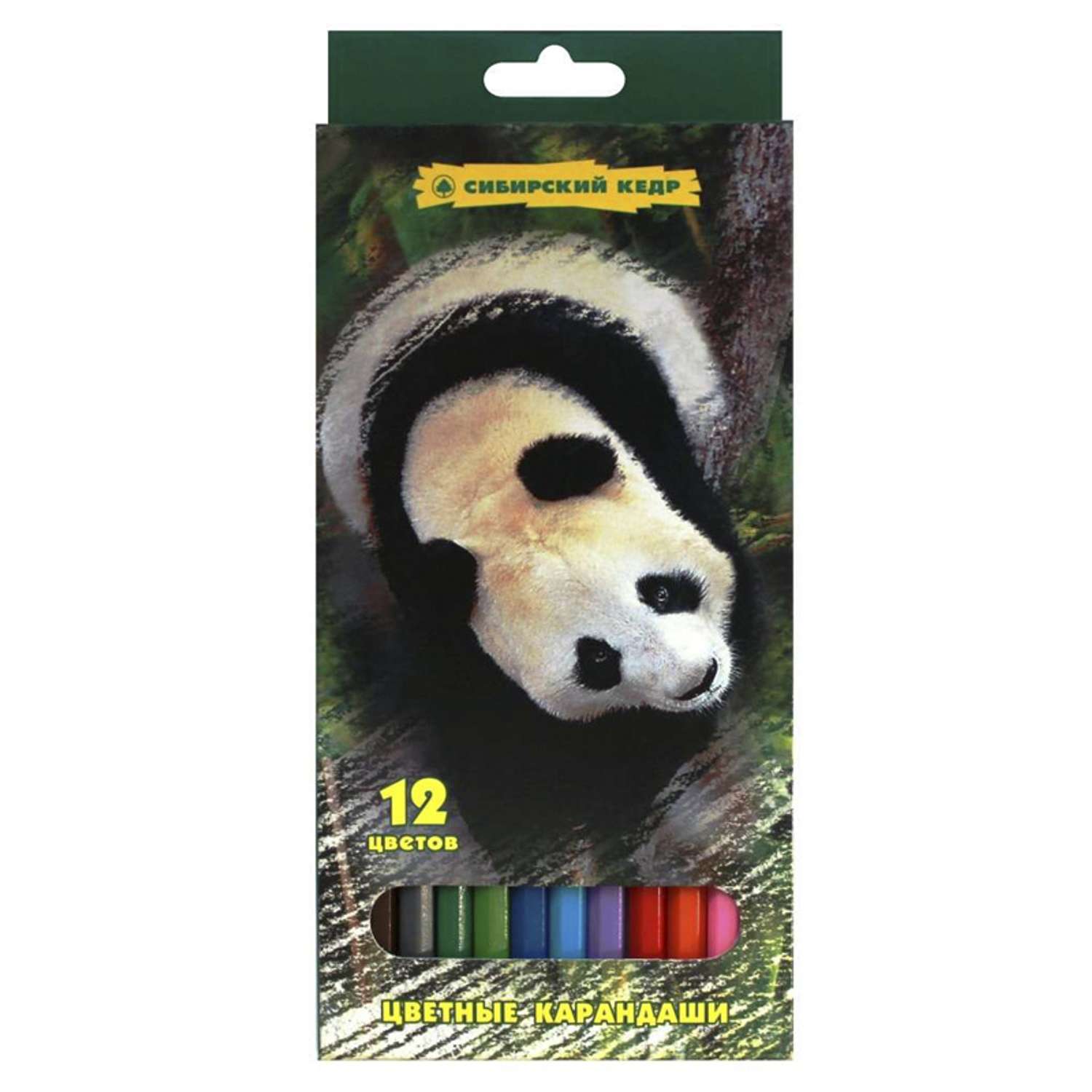 Карандаши цветные СКФ 12 цв. Панда - фото 1
