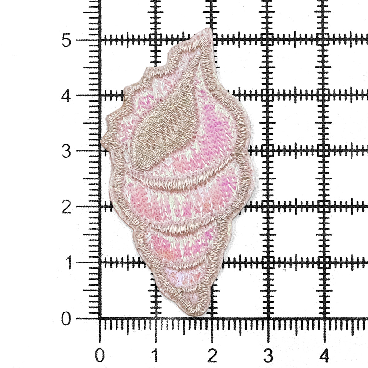 Термоаппликация Hobby Pro нашивка заплатка Розовая ракушка 2.7х5 см для ремонта и декора одежды - фото 2
