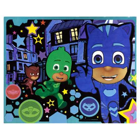 Аппликация и раскрашивание PJ masks на бархате Отважные герои