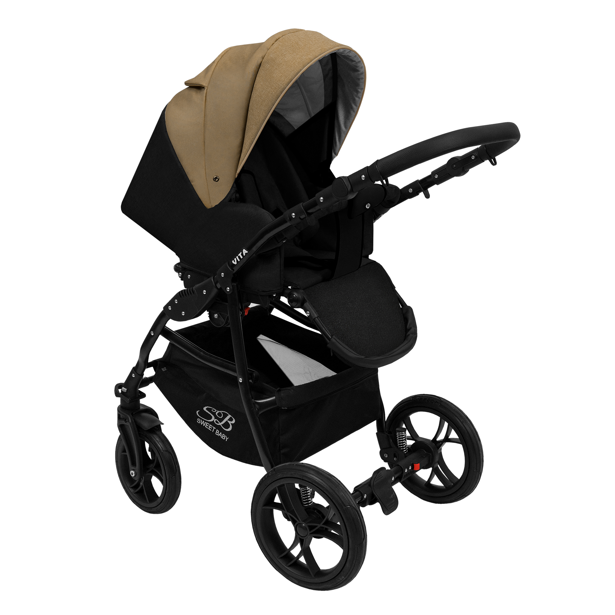 Коляска 2в1 Sweet Baby Vita Beige Black - фото 6