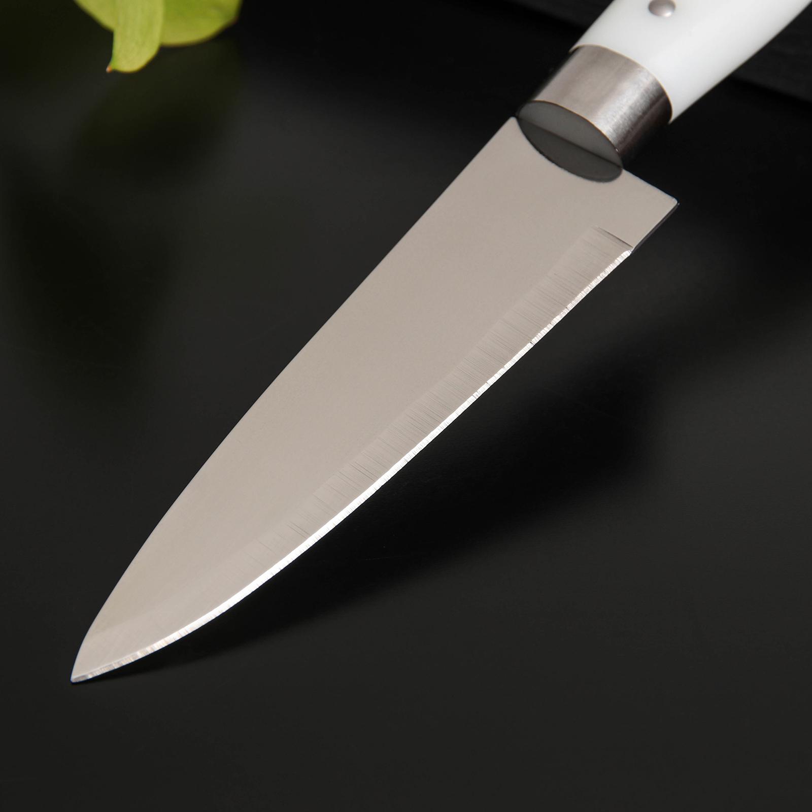 Нож Доляна кухонный Инканто лезвие 12 см цвет белый - фото 2