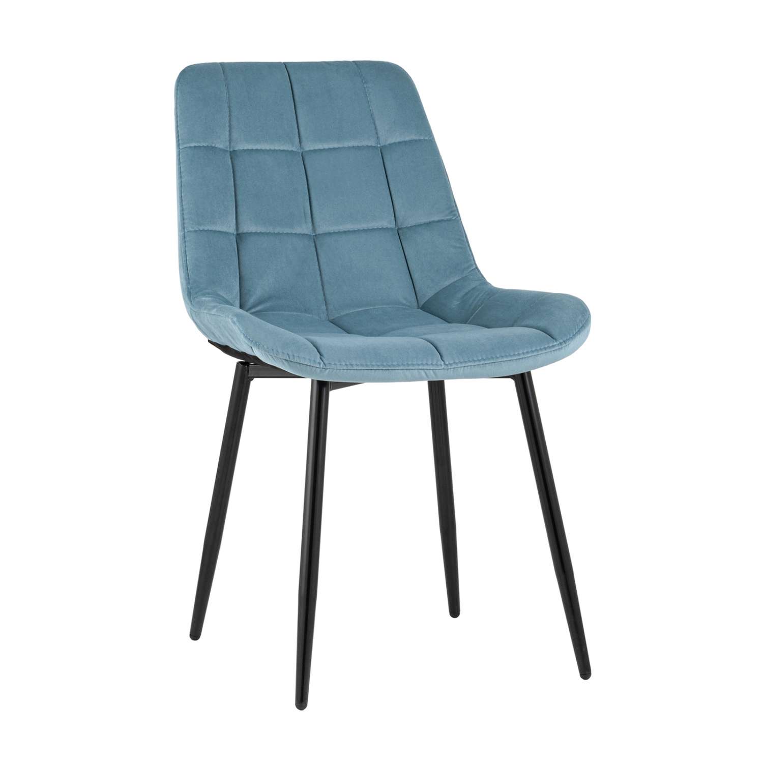 Комплект стульев Stool Group для кухни 4 шт Флекс велюр пыльно-голубой - фото 4