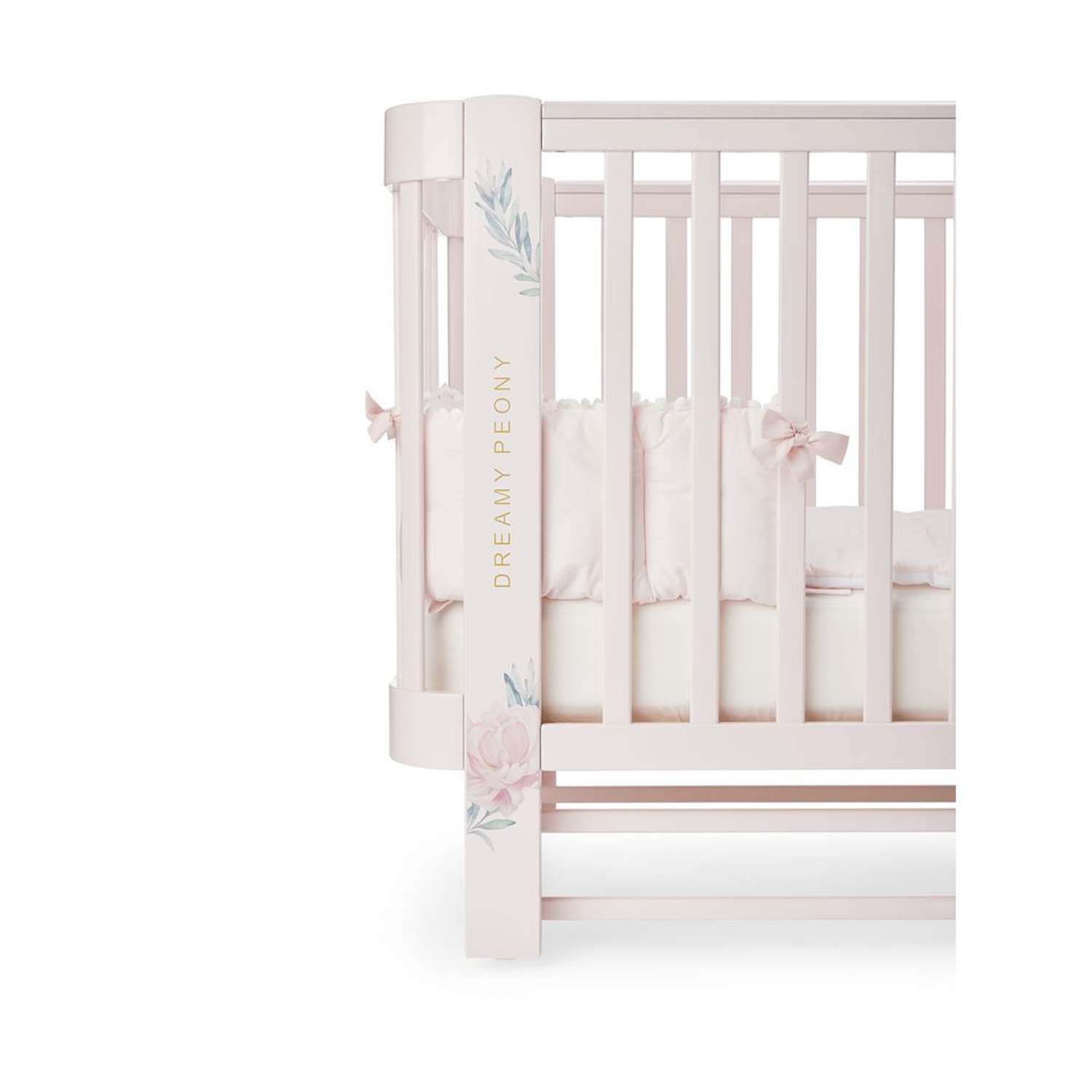 Детская кроватка Happy Baby Mommy Love прямоугольная, продольный маятник (розовый) - фото 22