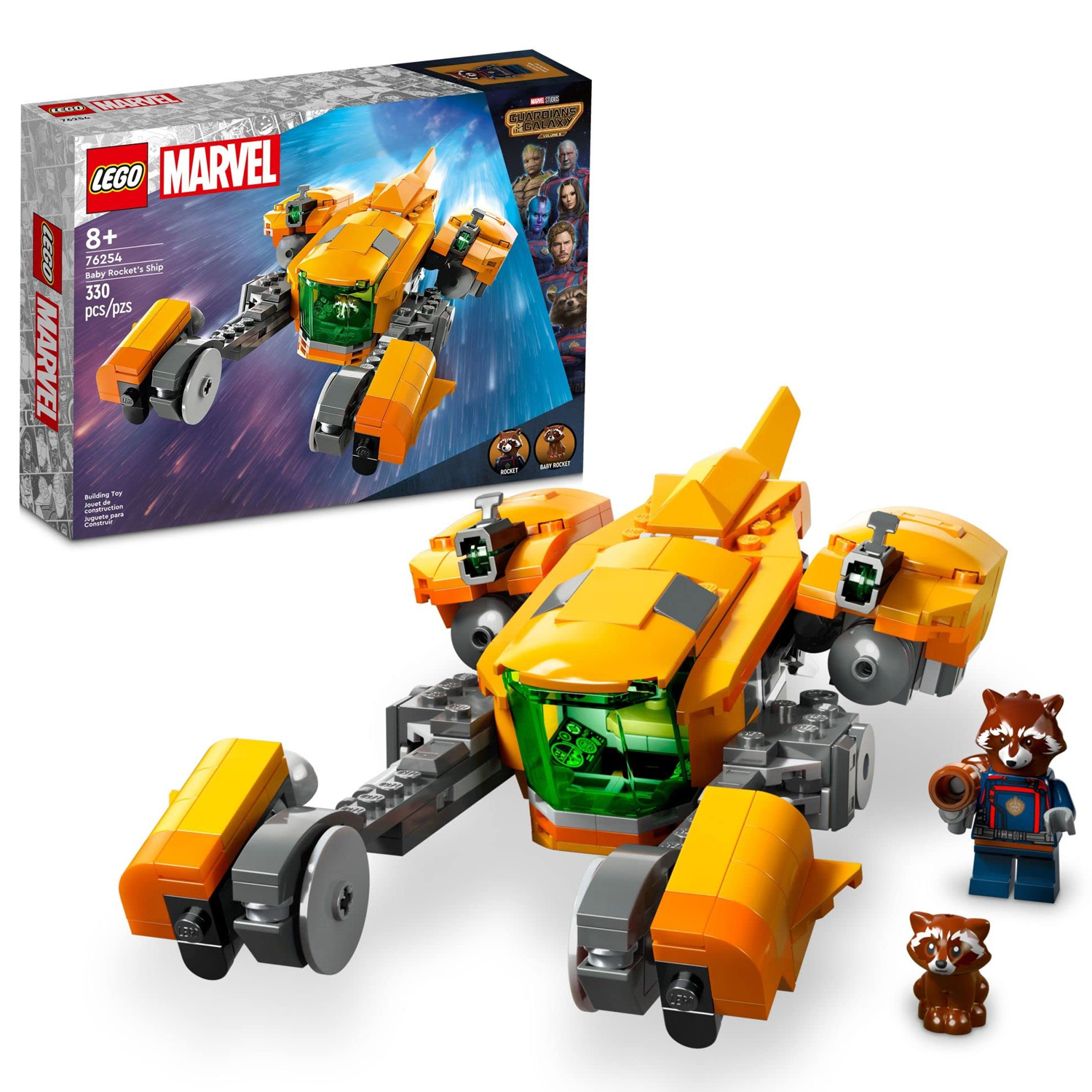 Конструктор детский LEGO Marvel Космический корабль Маленькой Ракеты 76254  купить по цене 5264 ₽ в интернет-магазине Детский мир