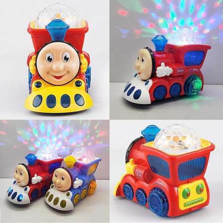 Детская музыкальная игрушка Panawealth International Красный паровозик свет звук