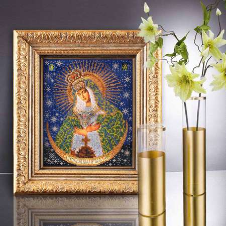 Набор для вышивания Радуга бисера иконы бисером В161 Острабрамская Богородица 20x24см
