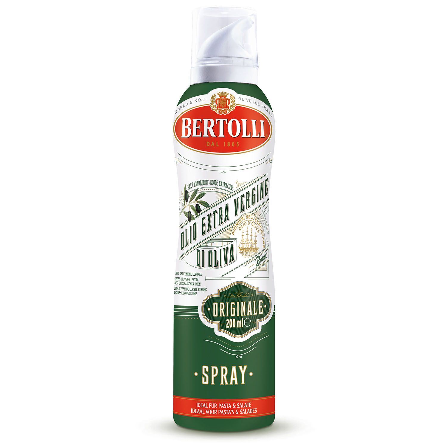 Масло Bertolli Extra Virgin Olive Oil Originale TM нерафинированное оливковое спрей 200мл - фото 1