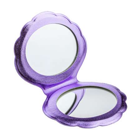 Набор Lukky 3 в 1 расческа и зеркальце Ракушки в косметичке фиолетовый