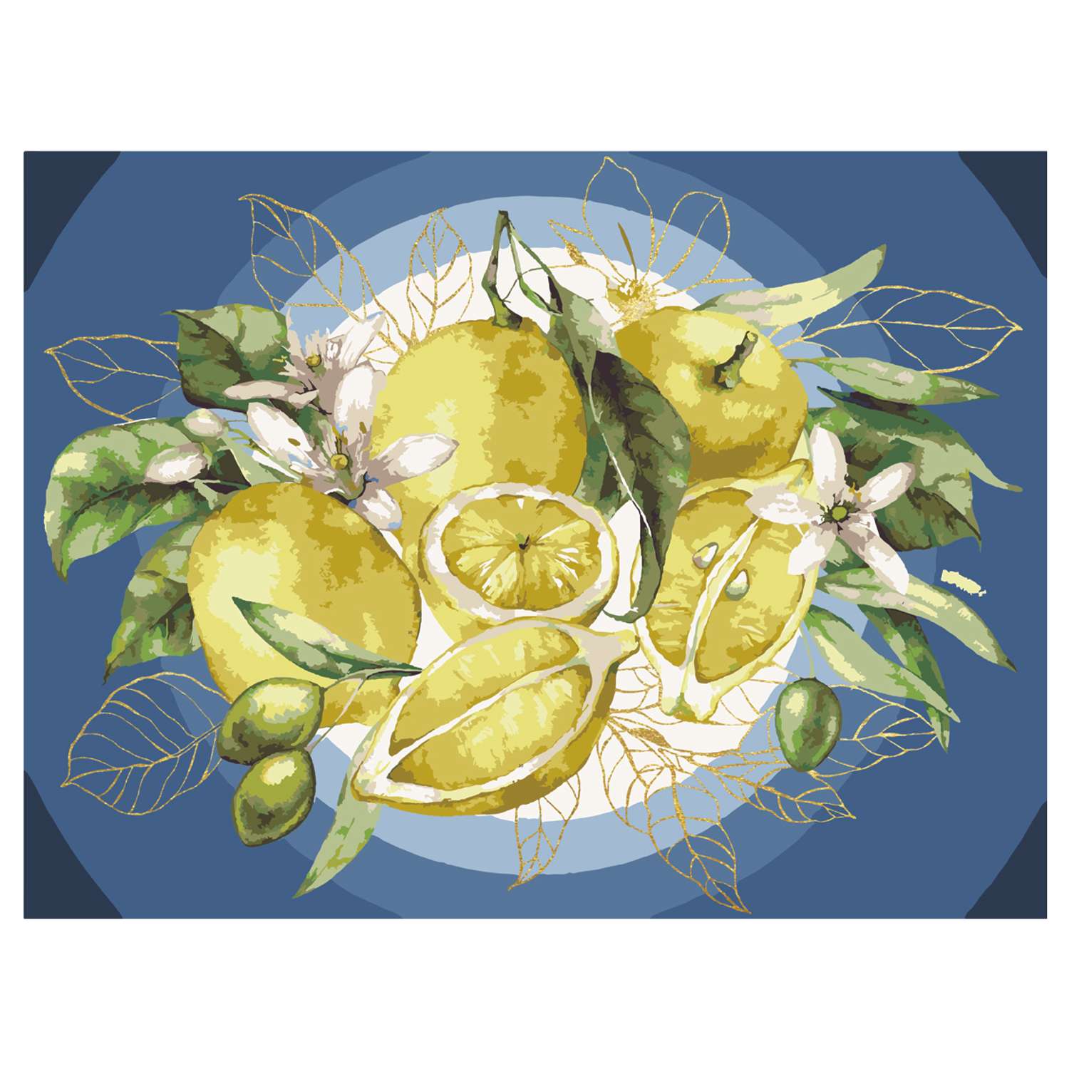 Картина по номерам на холсте ТРИ СОВЫ Лимоны - фото 2