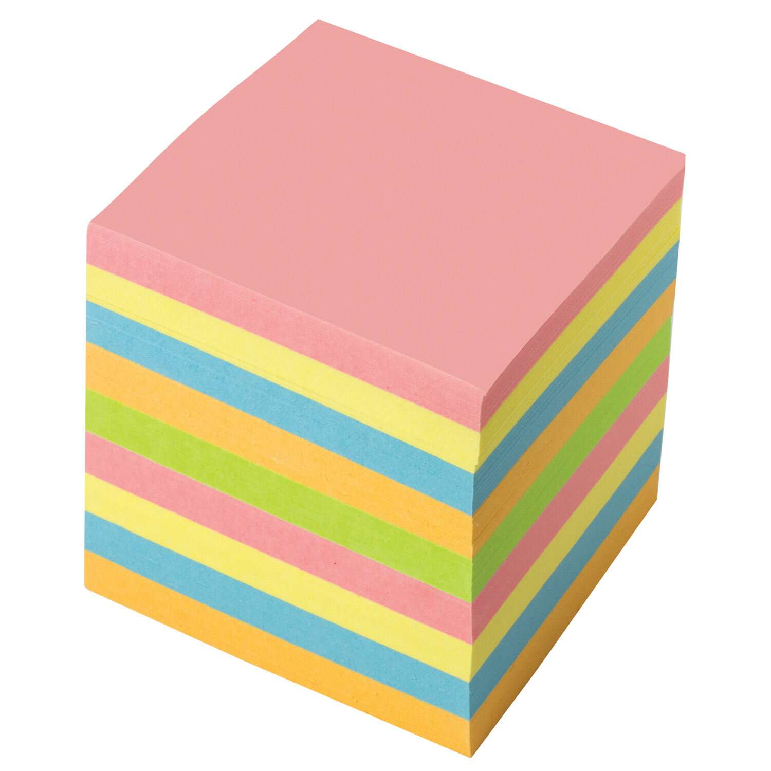 Блок бумажный Brauberg для записей и заметок проклеенный куб 9х9х9 см цветной - фото 2