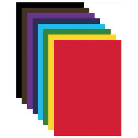 Картон цветной Юнландия для школы набор А4 матовый 24 листов 8 цветов