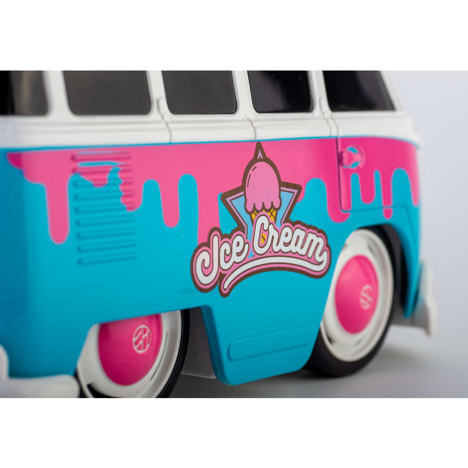 Музыкальная машинка Bburago Junior Микроавтобус Фольксваген Веселый фургон мороженного - фото 7