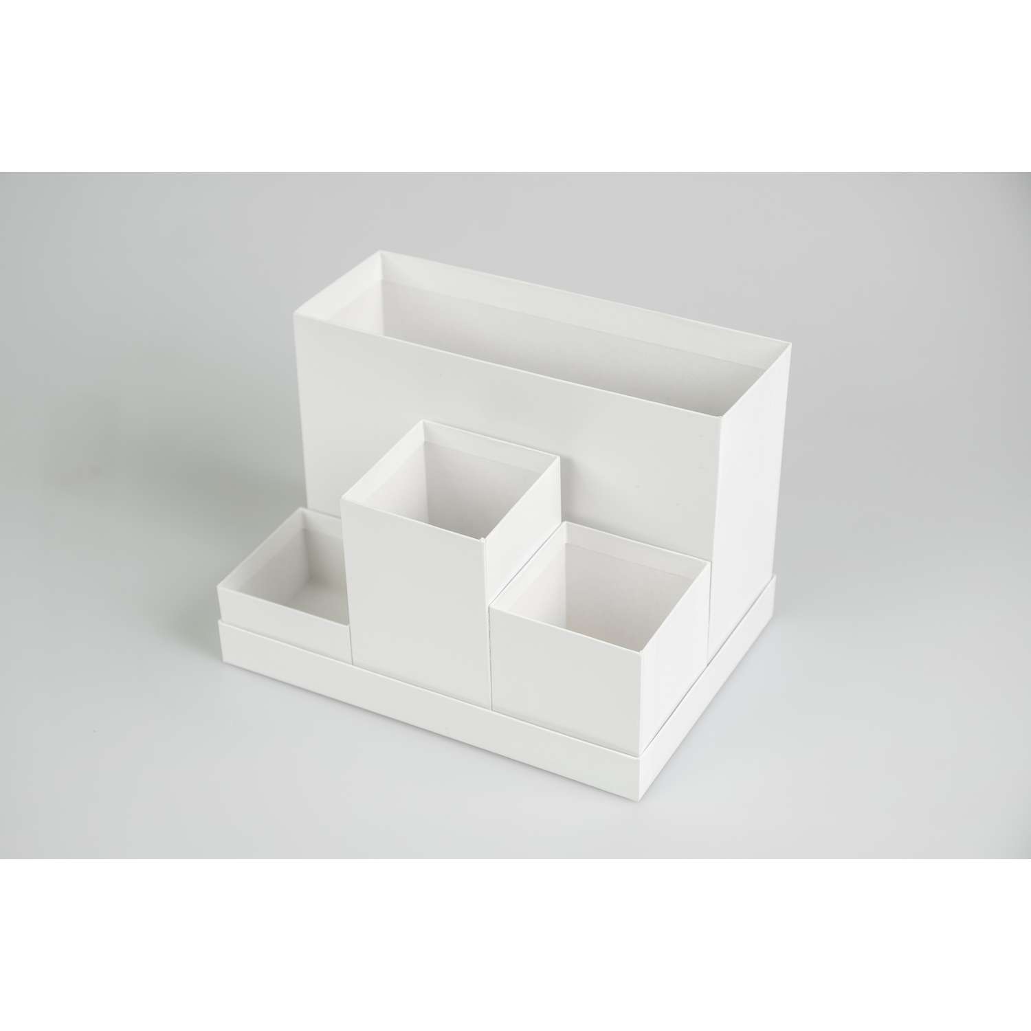 Органайзер настольный Cartonnage с 4 отдельными элементами для хранения канцелярии Классик белый - фото 4