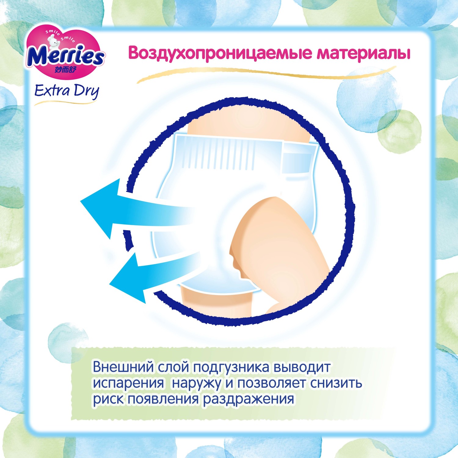 Подгузники Merries Extra Dry до 5кг 42шт - фото 4