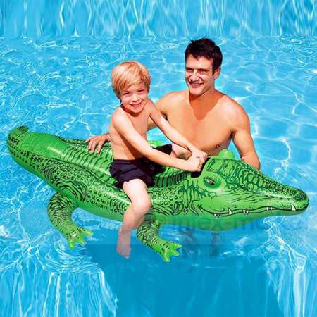 Надувная игрушка INTEX для плавания Крокодил 203х114 см от 3 лет