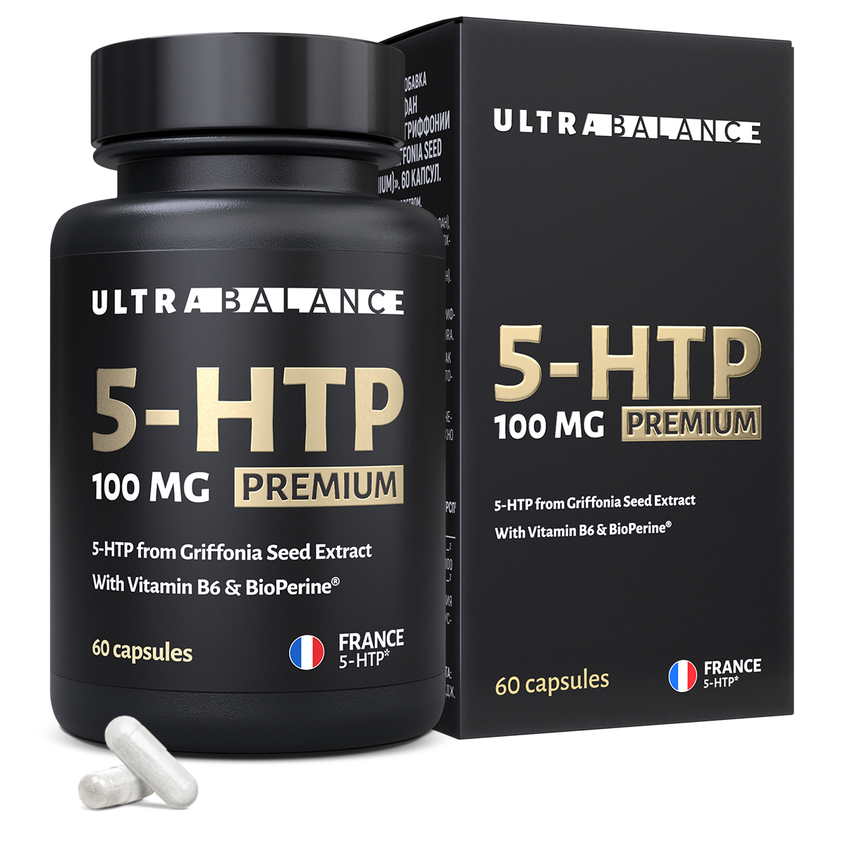 5 HTP 60 капсул UltraBalance бад для женщин и мужчин 5-Гидроситриптофан 100  мг для похудения купить по цене 1741 ₽ в интернет-магазине Детский мир