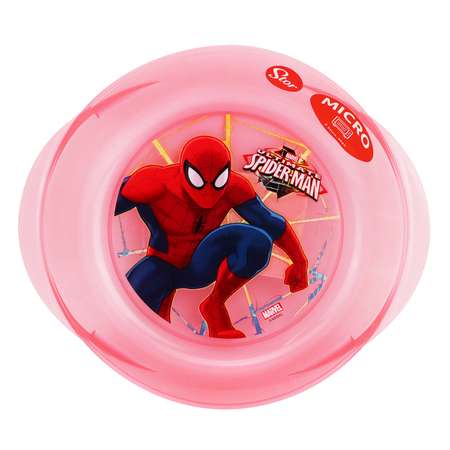 Миска STOR Человек-паук Красная паутина с ручками для СВЧ пластик