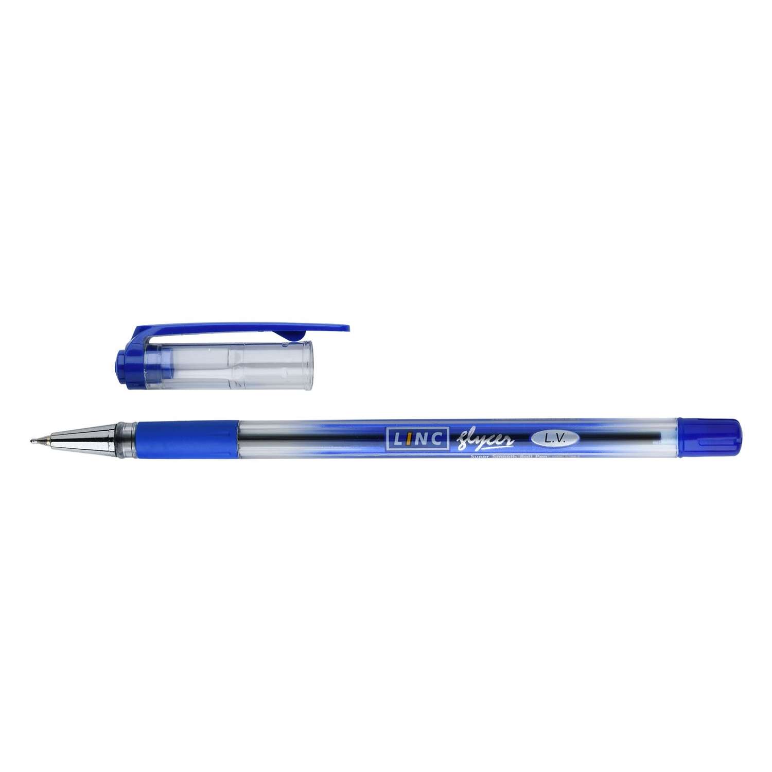 Ручки LINC Набор шариковых Glycer синие чернила 12 штук - фото 5