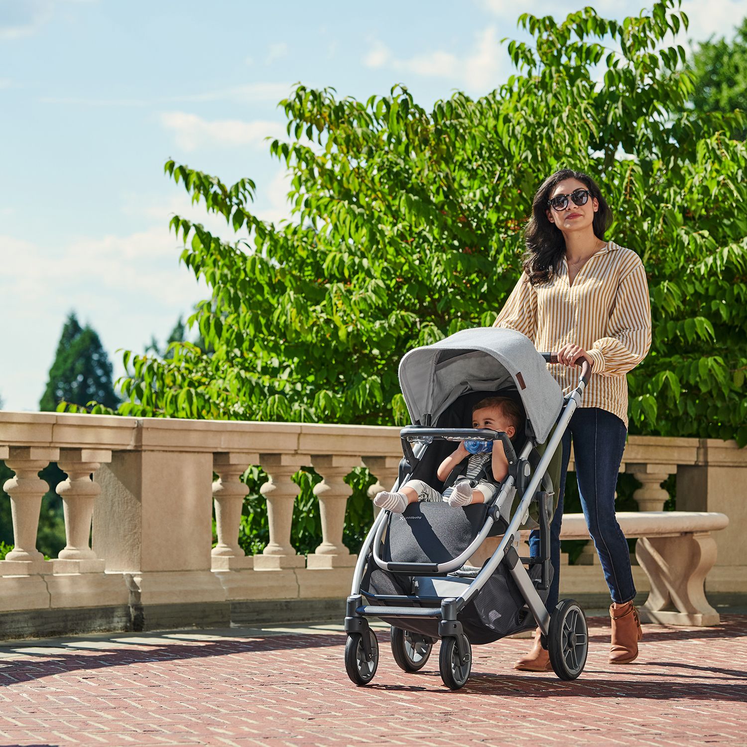 Коляска прогулочная UPPAbaby Cruz V2 Stella серебристый меланж - фото 19