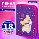 Пенал Brauberg школьный 1 отделение 21х14 см