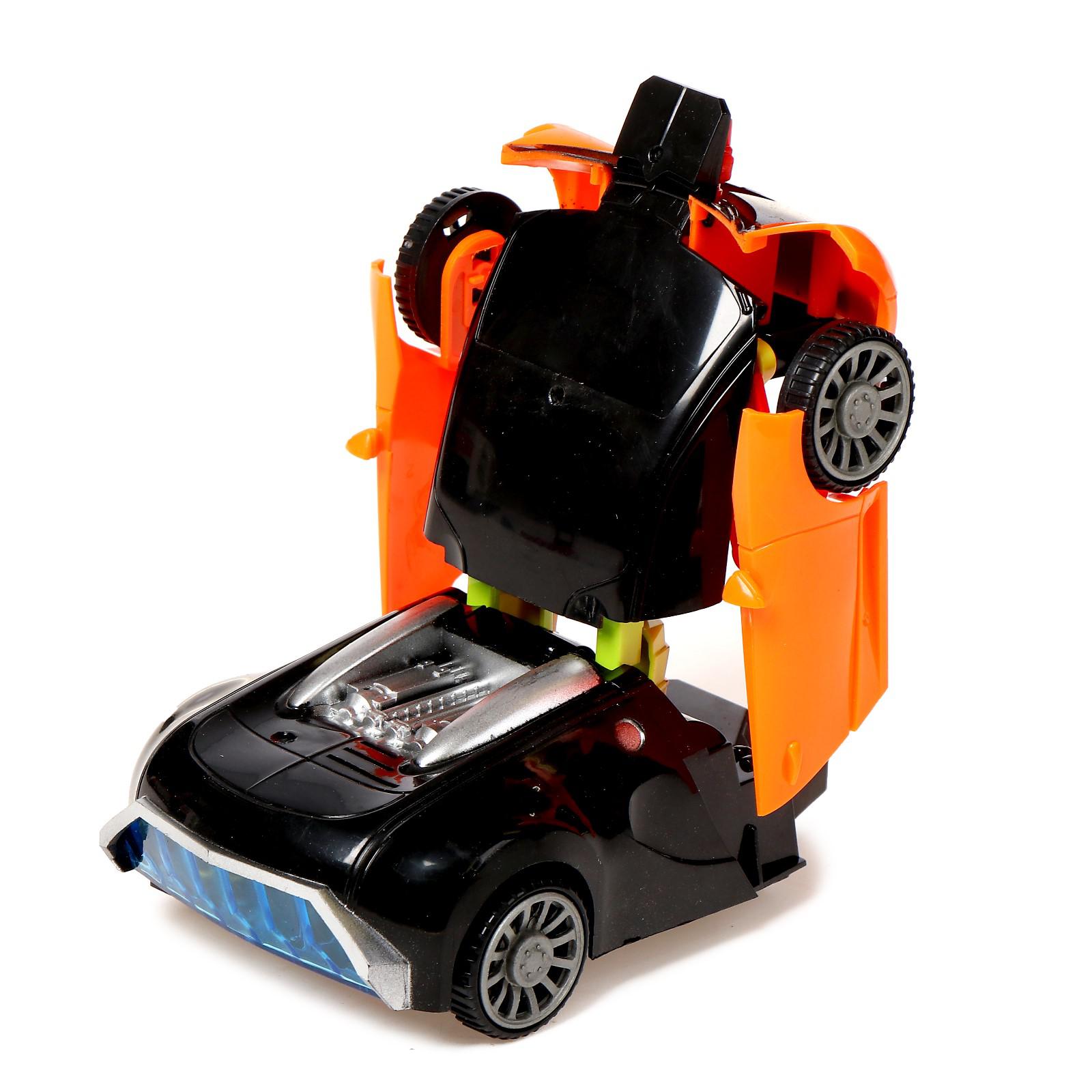 Робот Автоград радиоуправляемый «Спорткар» трансформируется работает от батареек цвета МИКС - фото 6