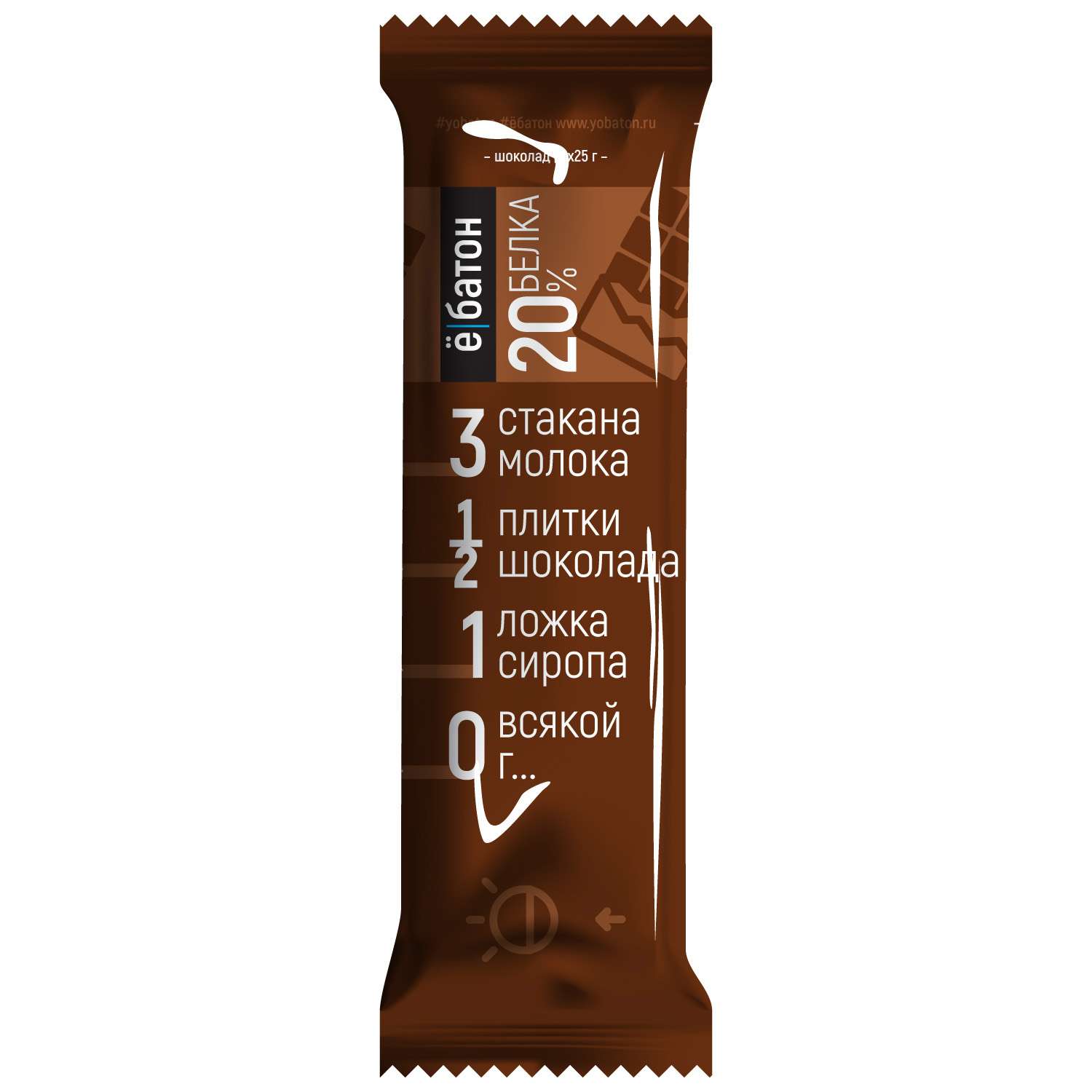 Батончик Ёбатон протеиновый шоколад 50г - фото 1