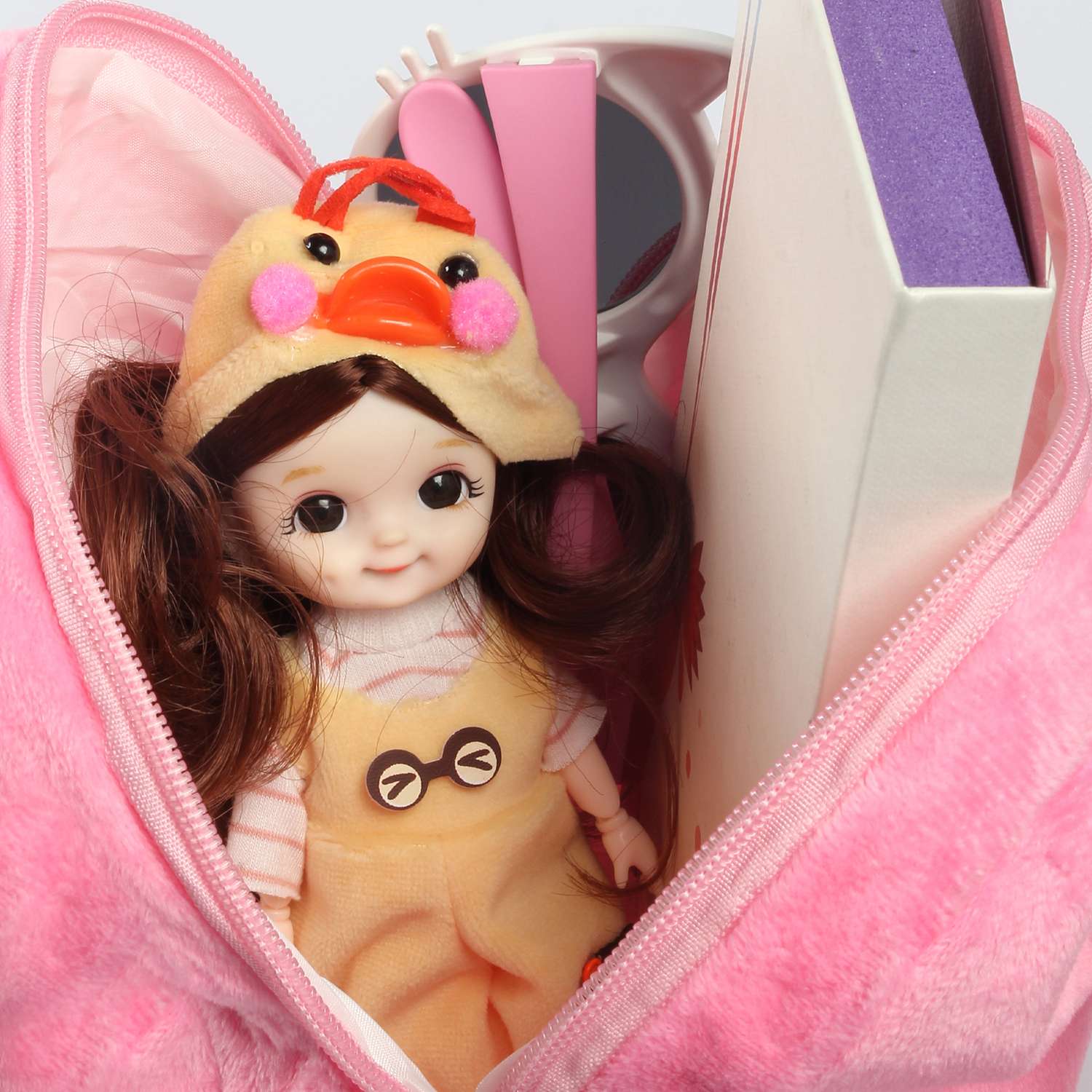 Рюкзак с игрушкой Little Mania розовый Панда - фото 5
