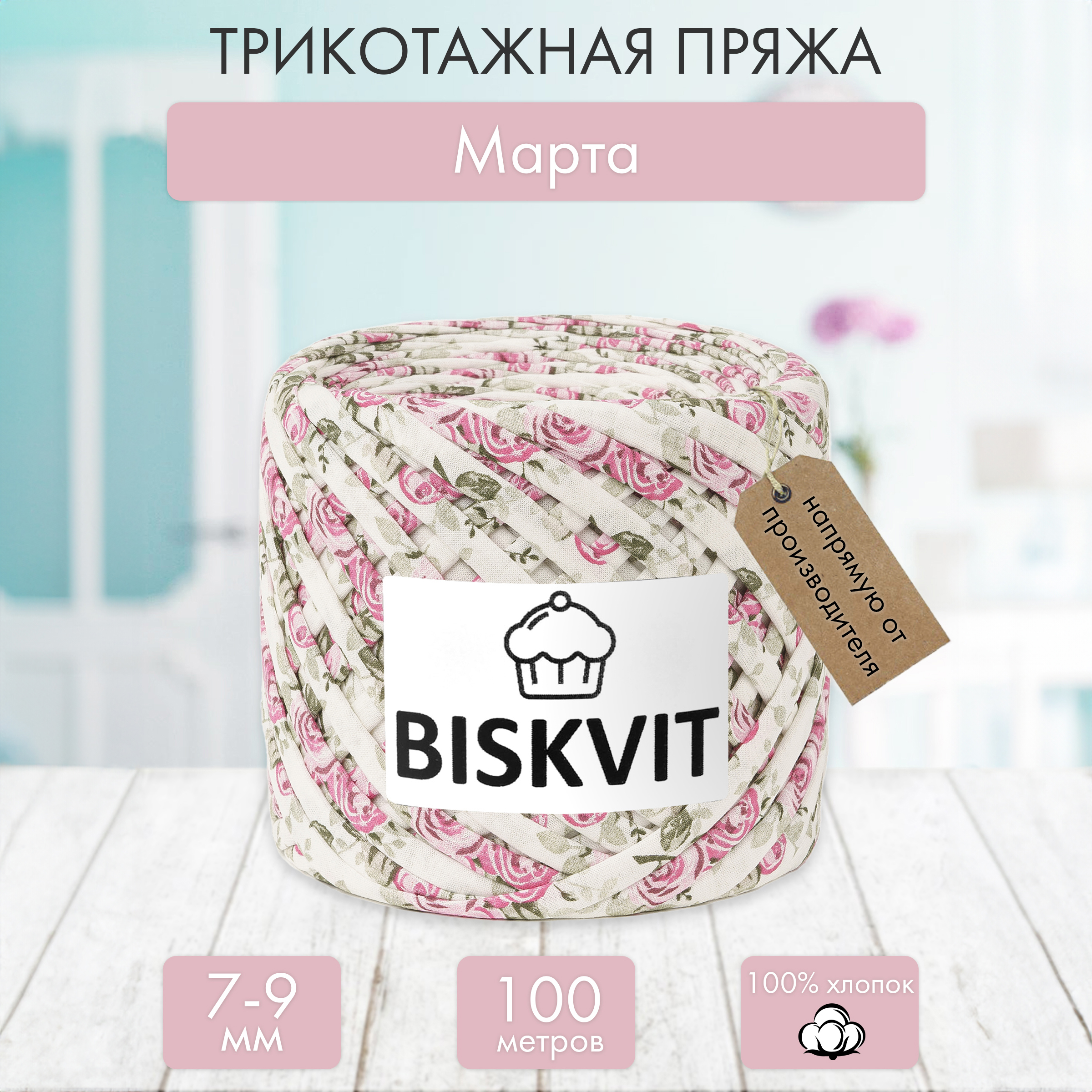 Трикотажная пряжа BISKVIT Марта - фото 1