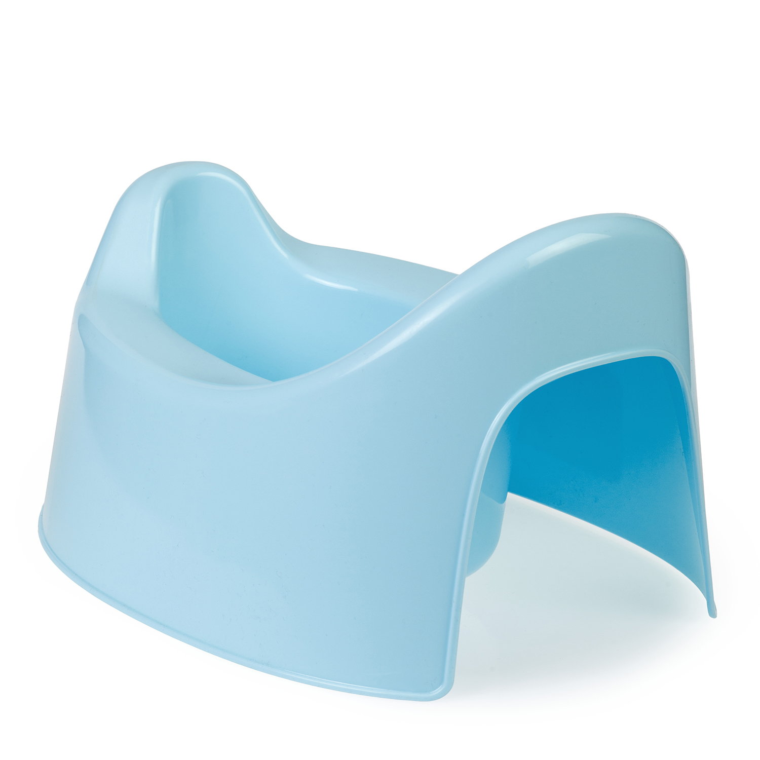 Горшок детский PLASTIC REPABLIC baby пластиковый с высокой спинкой голубой - фото 6