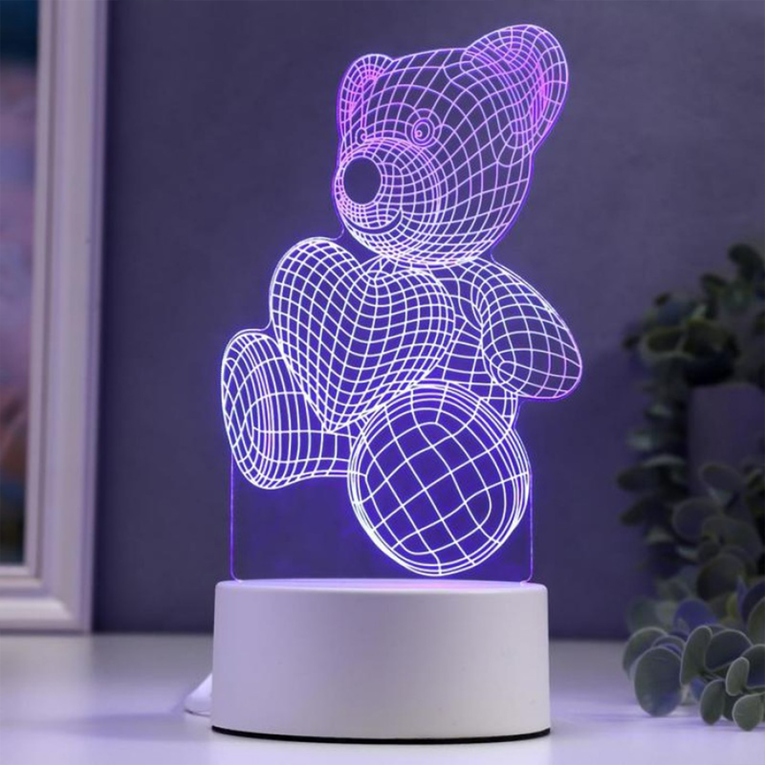 Светильник MINI-TOYS Мишутка с сердцем LED RGB - фото 7
