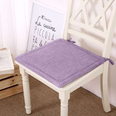 Комплект подушек для стула LOVEME Рогожка Лаванда 40х40см 4 предмета