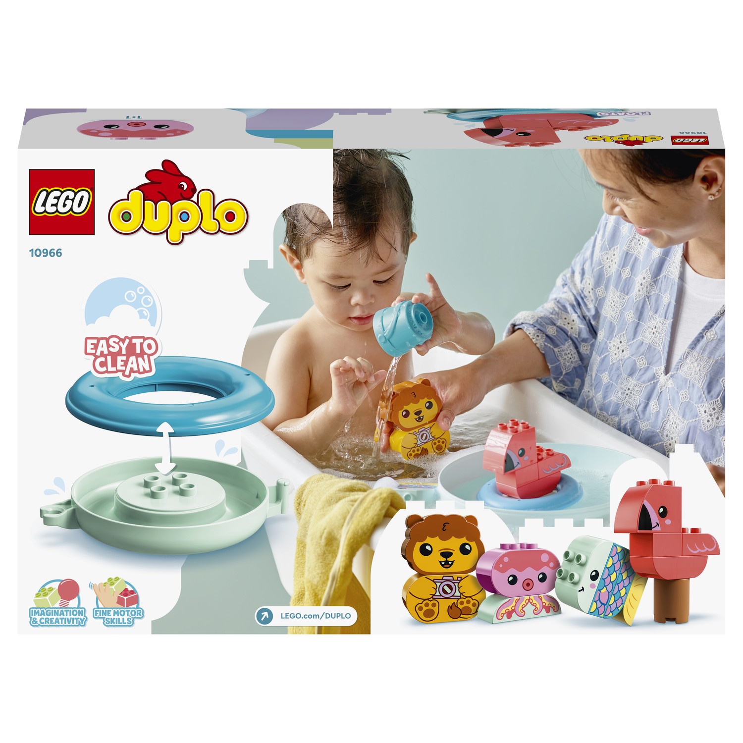 Конструктор LEGO DUPLO My First Приключения в ванной плавучий остров для  зверей 10966 купить по цене 999 ₽ в интернет-магазине Детский мир