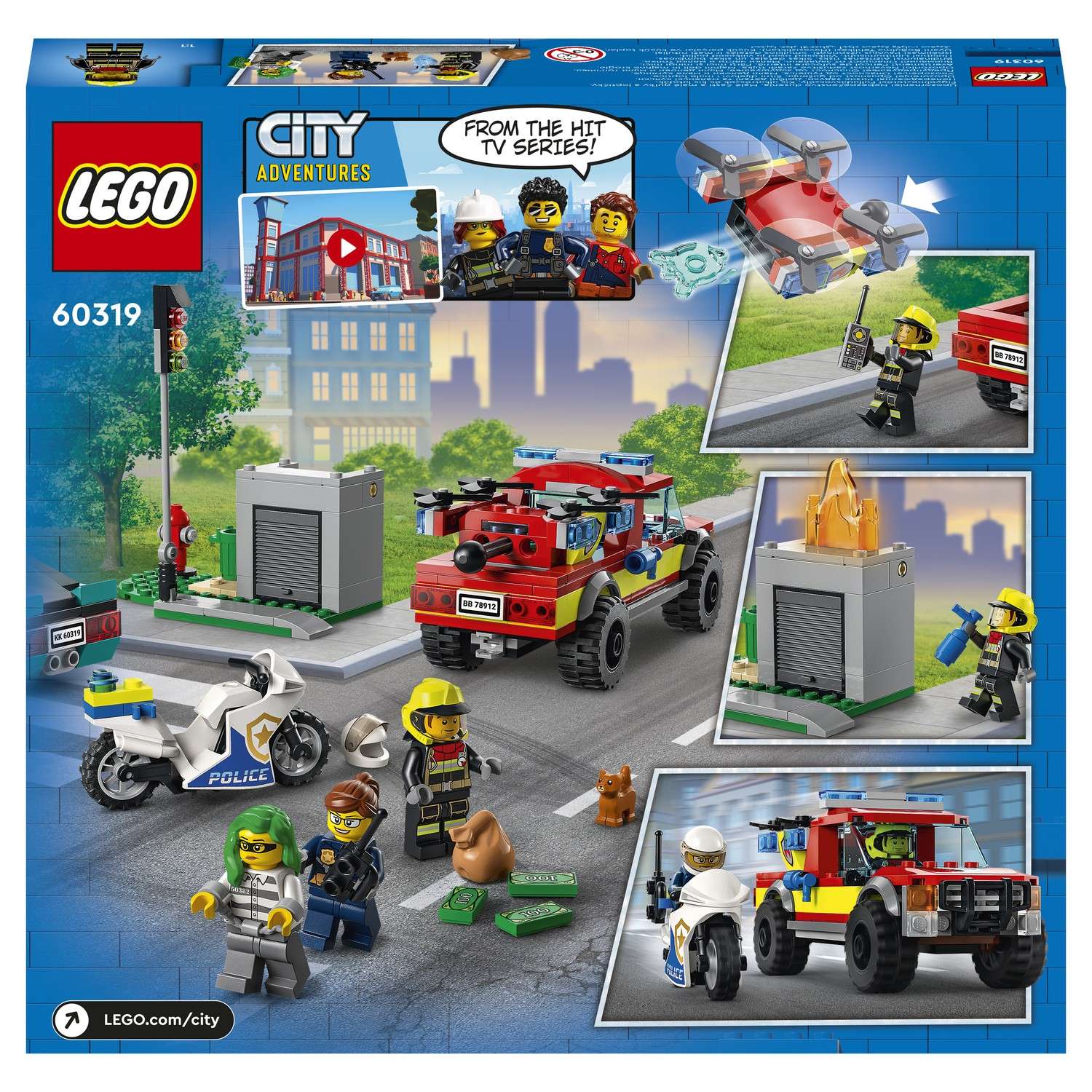 Конструктор LEGO City Fire Пожарная бригада и полицейская погоня 60319 - фото 3