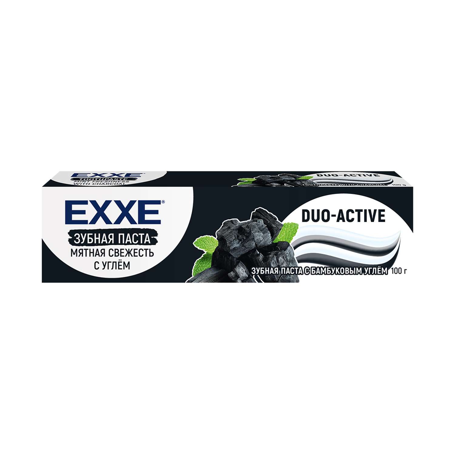 Зубная паста EXXE Мятная свежесть с углем 100 г - фото 1