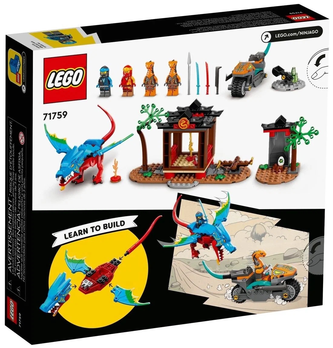 Конструктор Ninjago LEGO Храм ниндзя дракона купить по цене 8873 ₽ в  интернет-магазине Детский мир