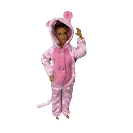 Одежда для куклы Барби Ani Raam Кигуруми пантера розовая
