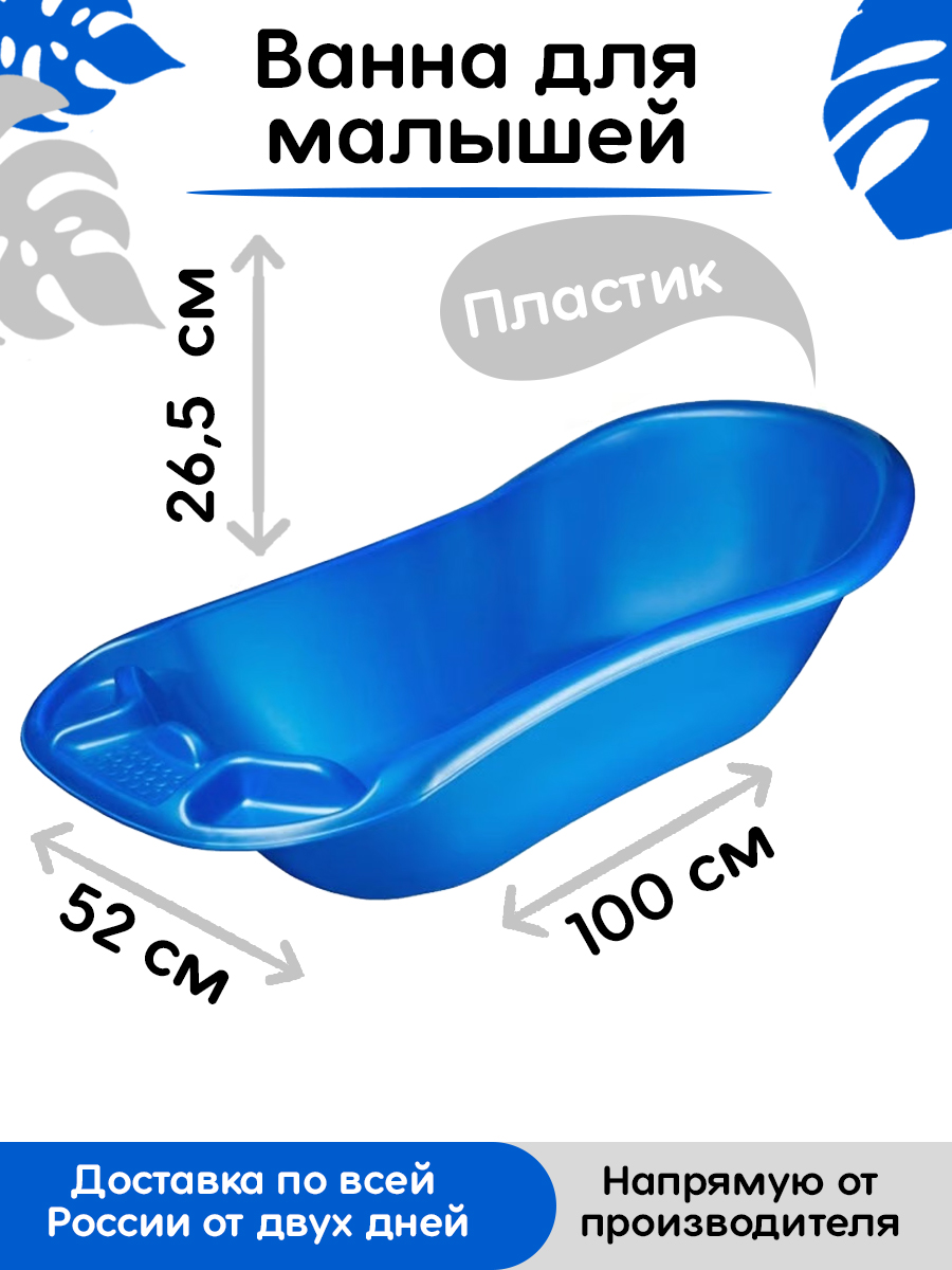 Ванна elfplast для купания детская Макси голубой - фото 2