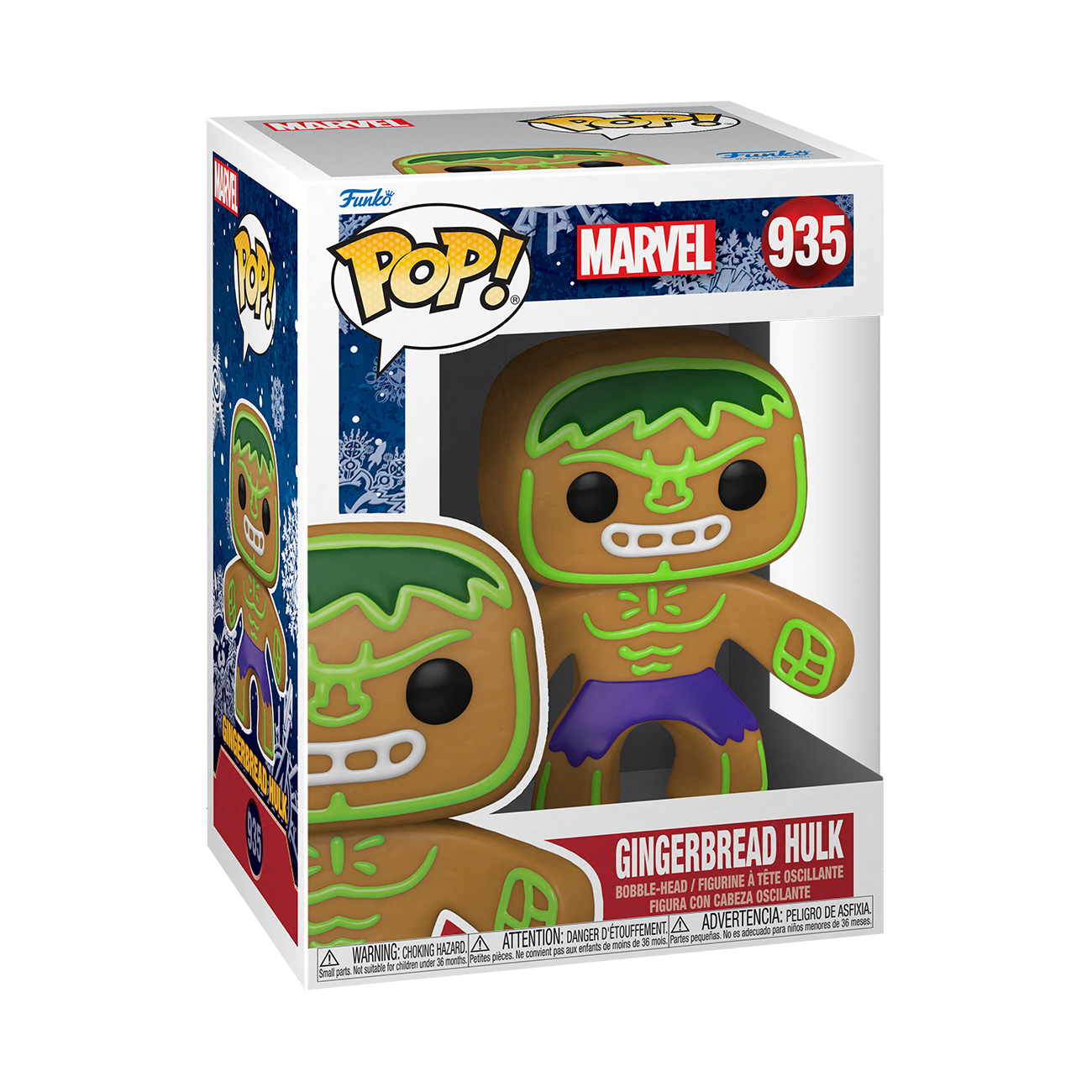 Фигурка Funko POP! Bobble Marvel Holiday Халк в образе имбирного пряника 50660 - фото 2