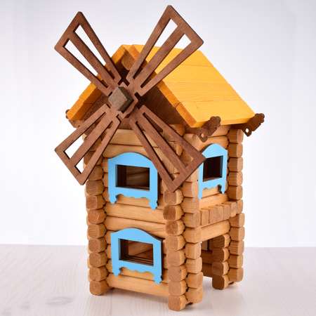 Конструктор деревянный детский Томик мельница 82 деталей 1-22