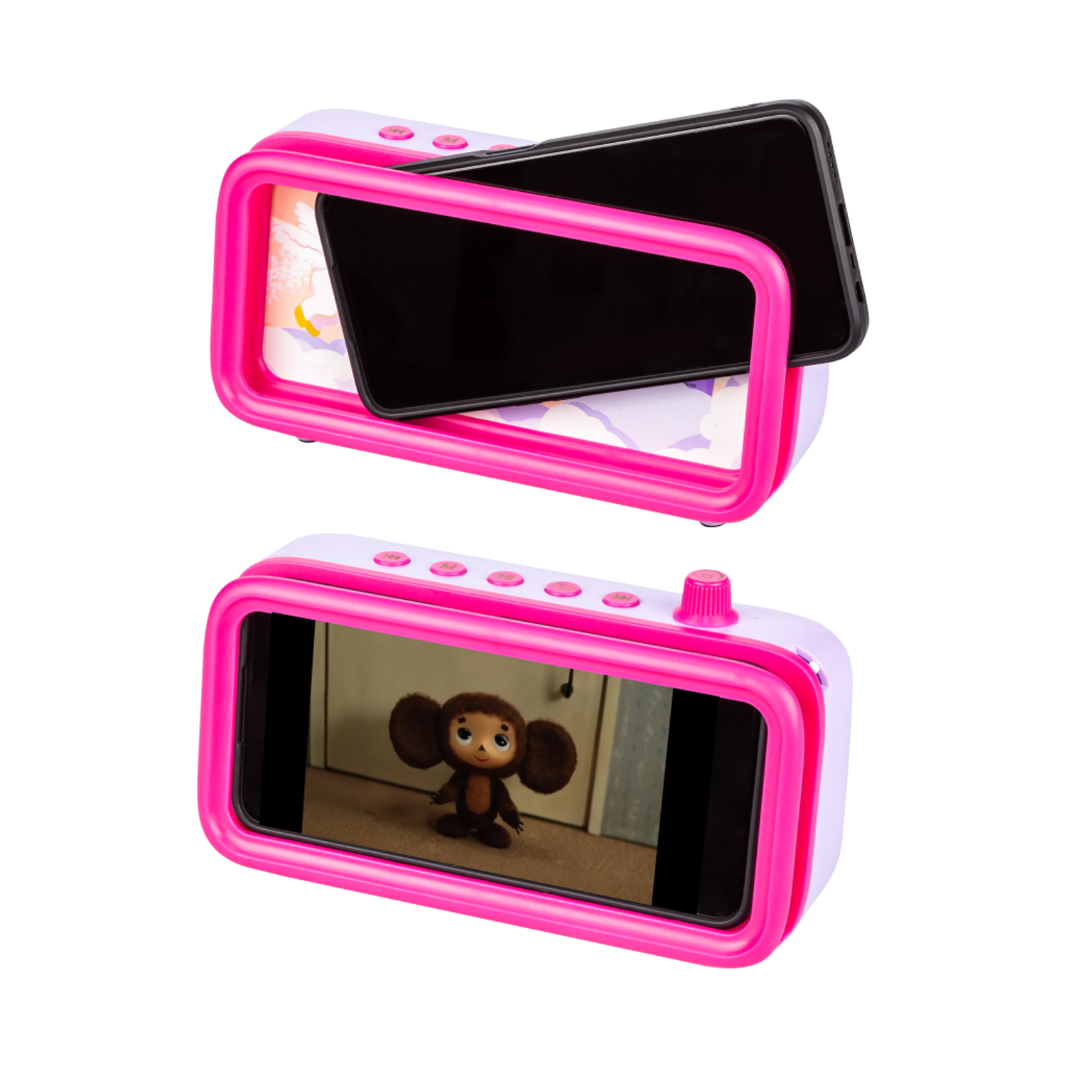Караоке-пенал для детей Solmax с микрофоном и колонкой Bluetooth розовый - фото 9