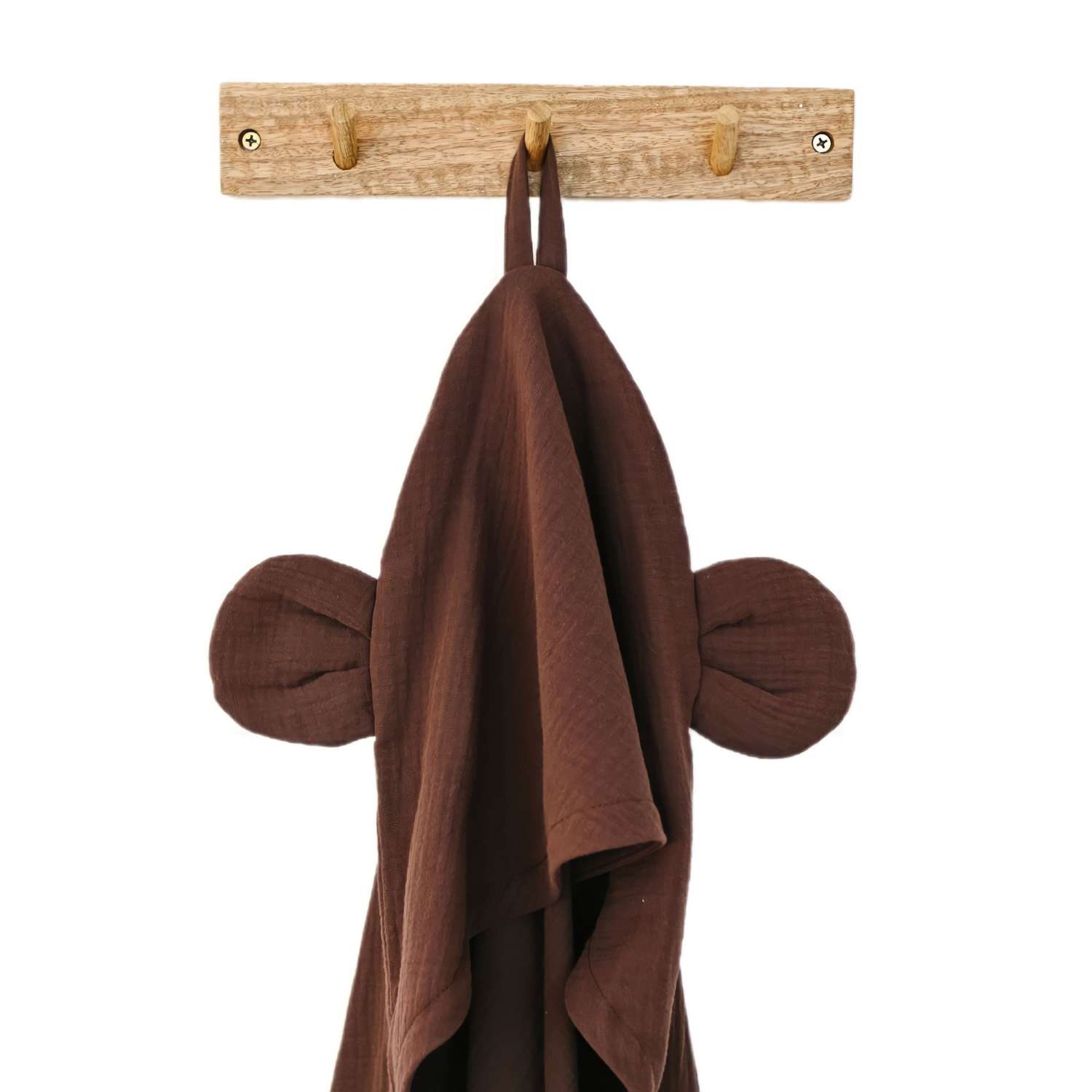 Муслиновое полотенце EcoMuslin с капюшоном 110х110 см - фото 4