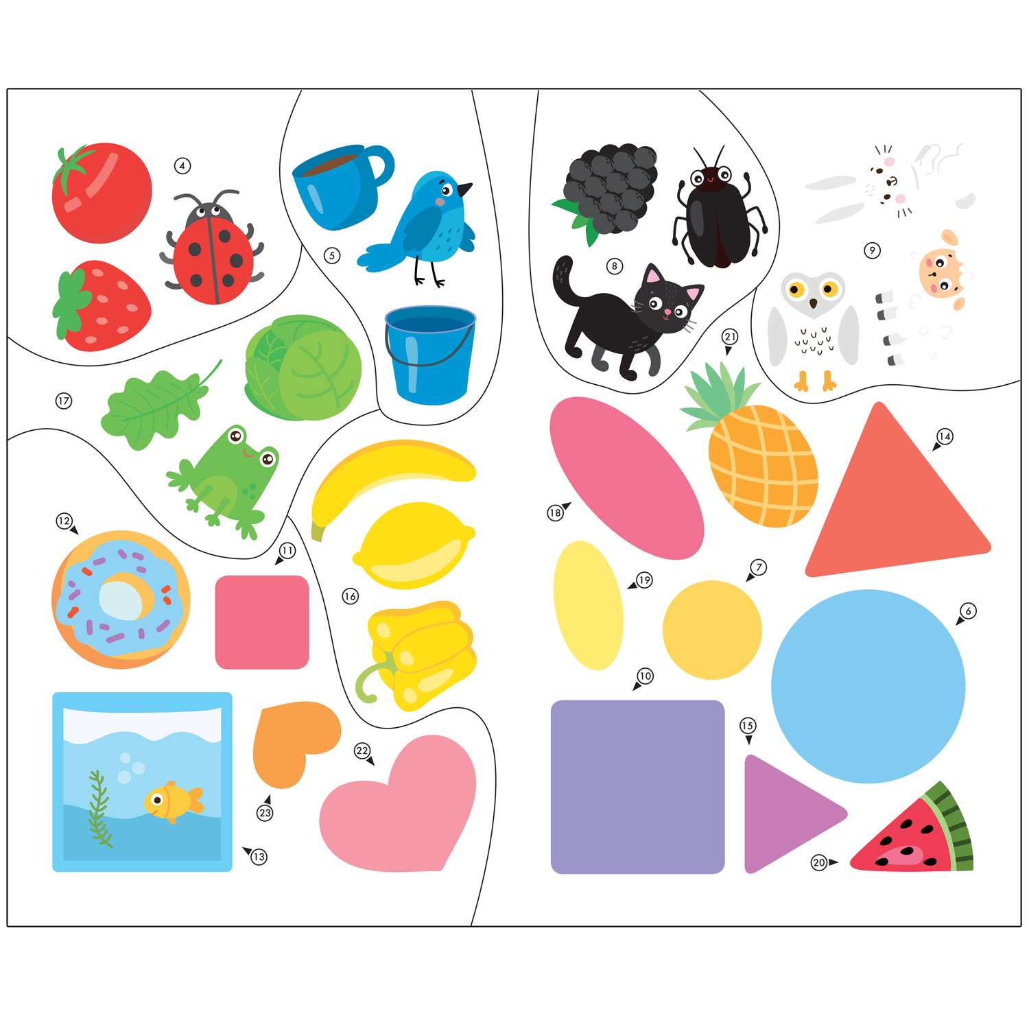 Книга МОЗАИКА kids Школа Cеми Гномов Активити с наклейками Цвет форма величина 0 - фото 4