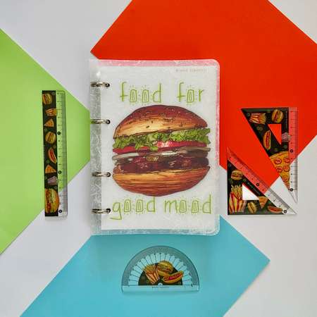 Тетрадь со сменным блоком Bruno Visconti Fast Food в пластиковой обложке А5 80 листов клетка