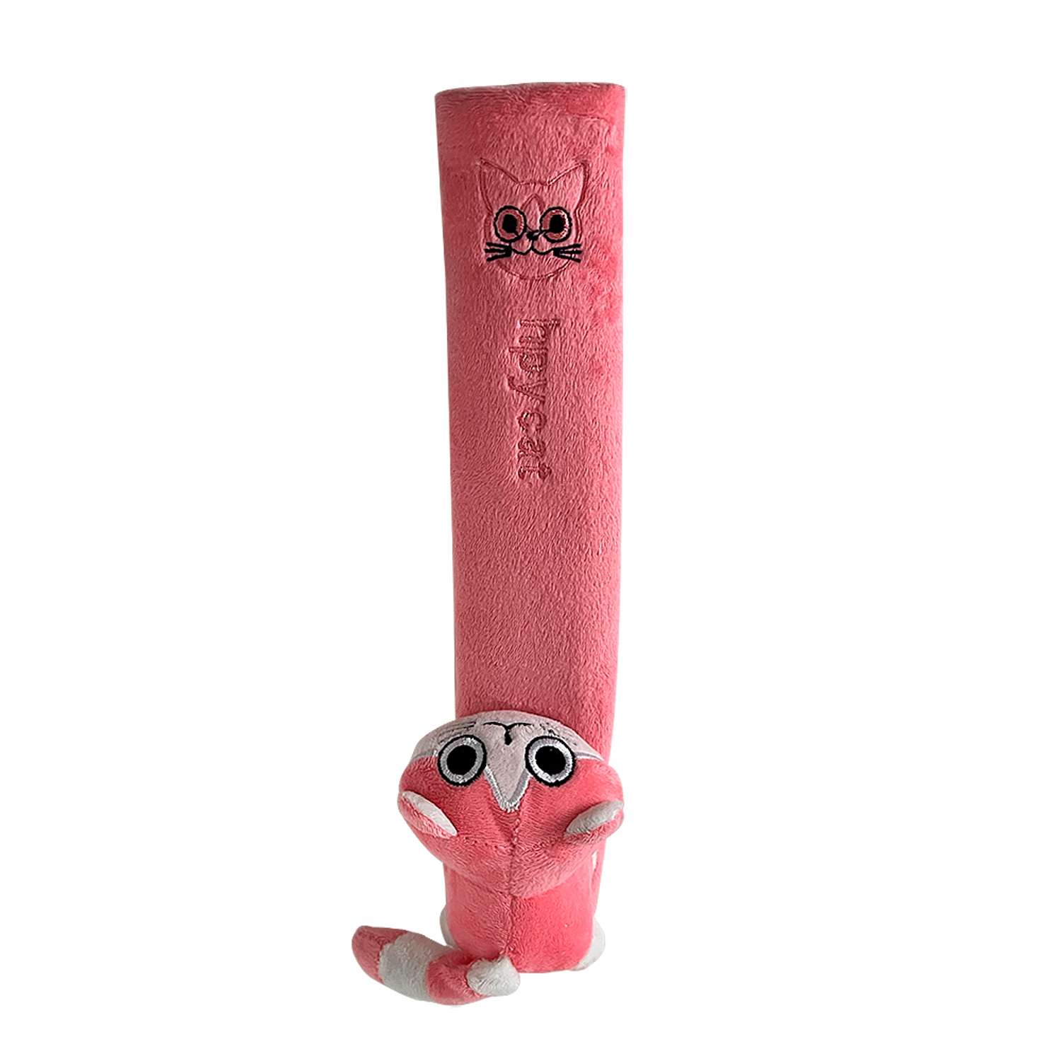 Накладка на ремень Territory безопасности детская с мягкой игрушкой розовый котик - фото 1