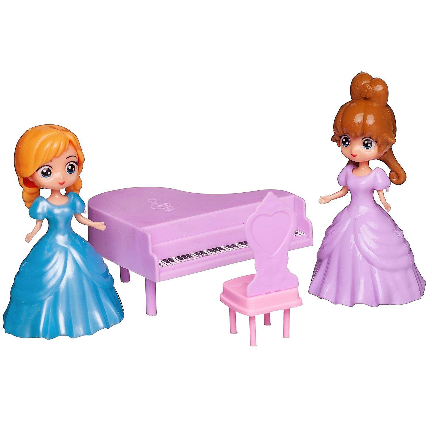 Игровой набор В гостях у куклы ABTOYS Чемоданчик Розовый совенок с 2 куколками и мебелью PT-01803 - фото 4