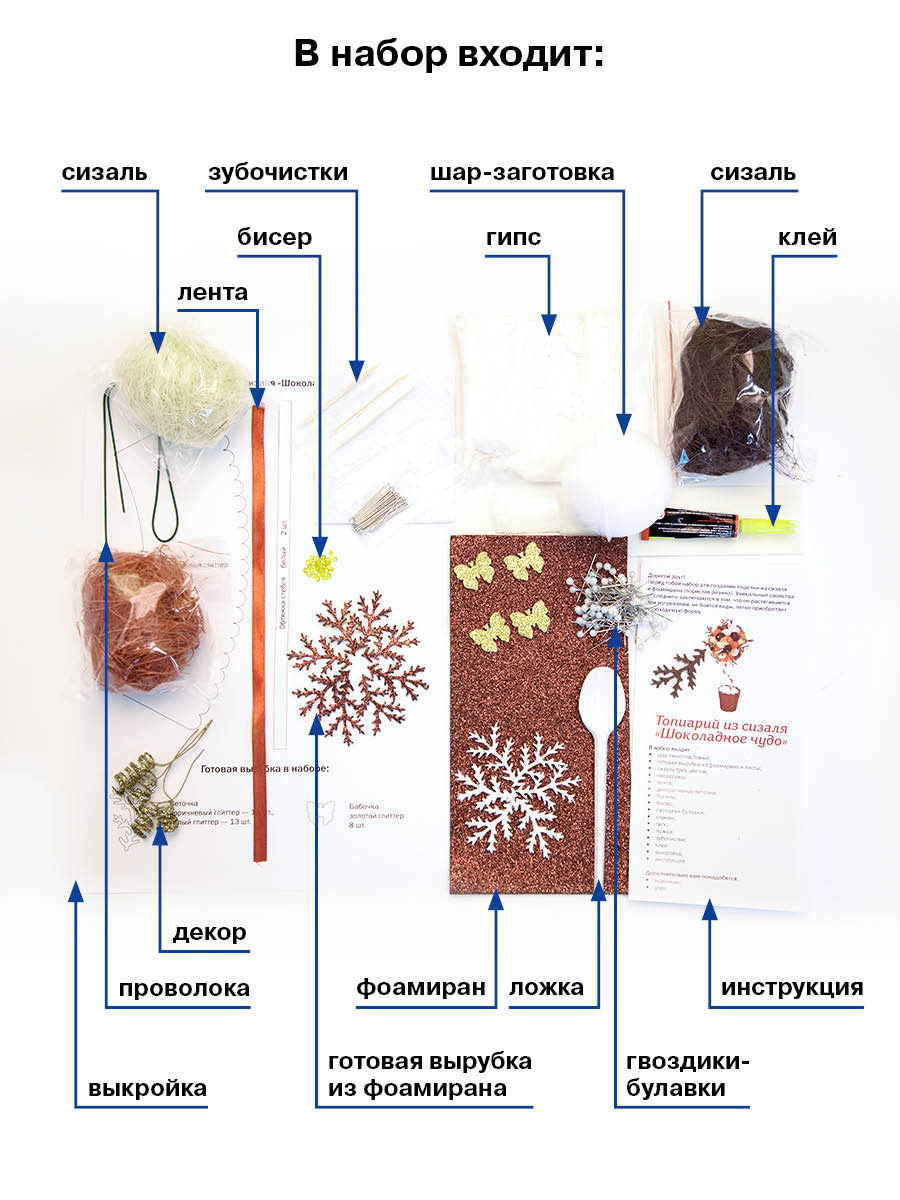 Набор для творчества Волшебная мастерская Шоколадное чудо топиарий - фото 4