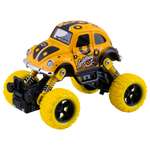 Машинка Wincars классическая с большими колёсами инерционная металлическая желтый