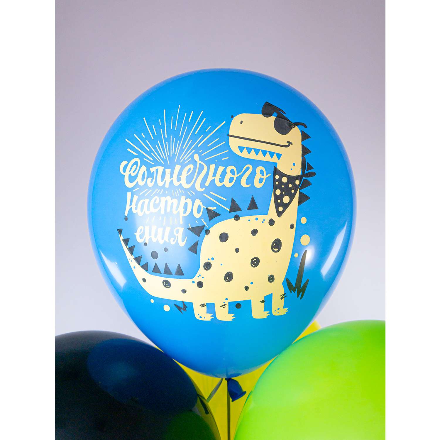 Воздушные шары для мальчика МИКРОС. Территория праздника «Веселые динозаврики» набор 10 штук - фото 5