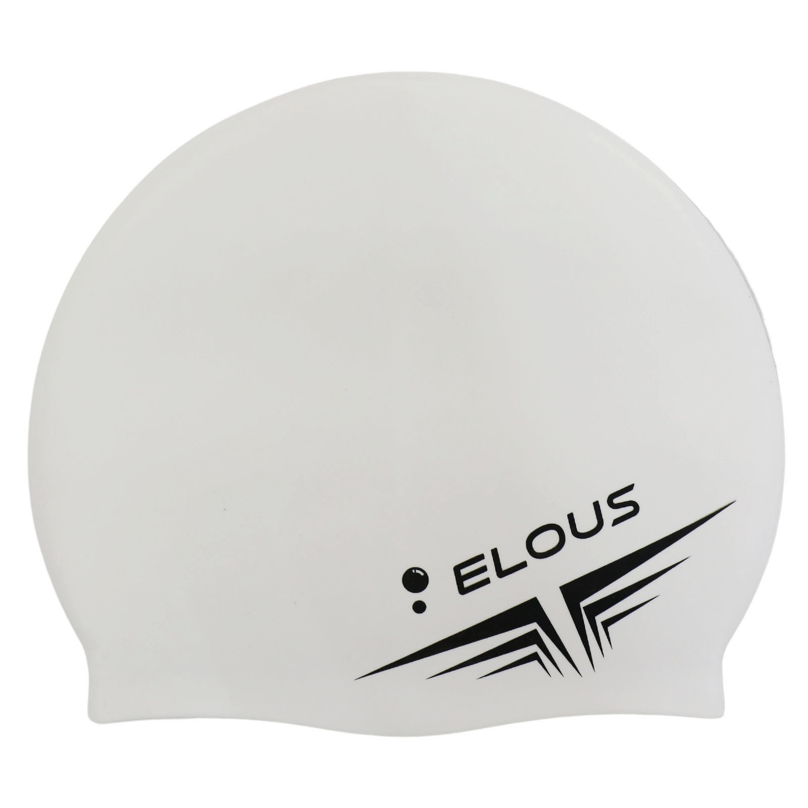 Шапочка для плавания Elous однотонная EL005 силиконовая белая - фото 1